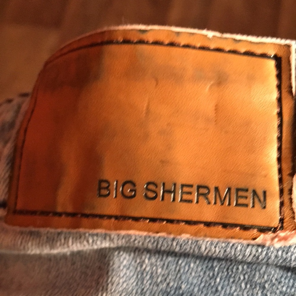 Big Sherman Men's Blue Jeans Size 32/30 Skinny Straight Leg Slim Fit Casual - Picture 11 of 12